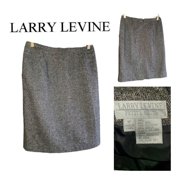 LARRY LEVINE Dresses & Skirts - VINTAGE LARRY LEVINE PETITE TWEED PENCIL SKIRT